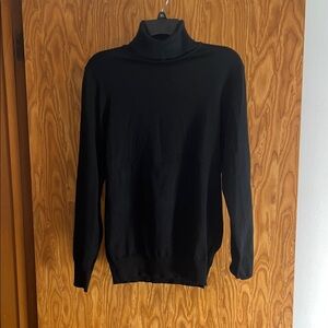 Elegant Black Turtleneck Sweater for Men